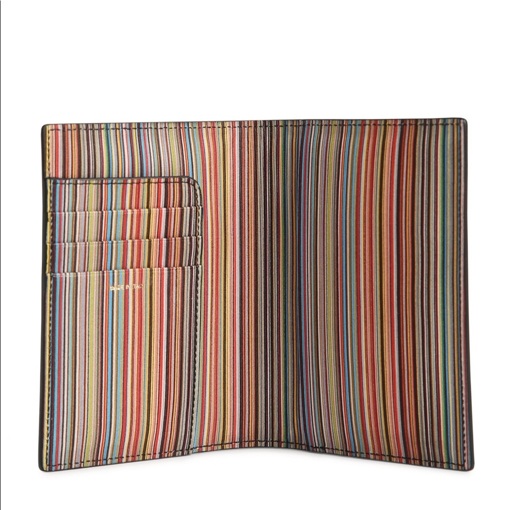Paul Smith Signature Stripe Leather Passport Holder